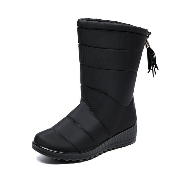 Ablanczoom Snow Boots for Womens: Warm Fur No-slip Winter Woman Ankle Booties