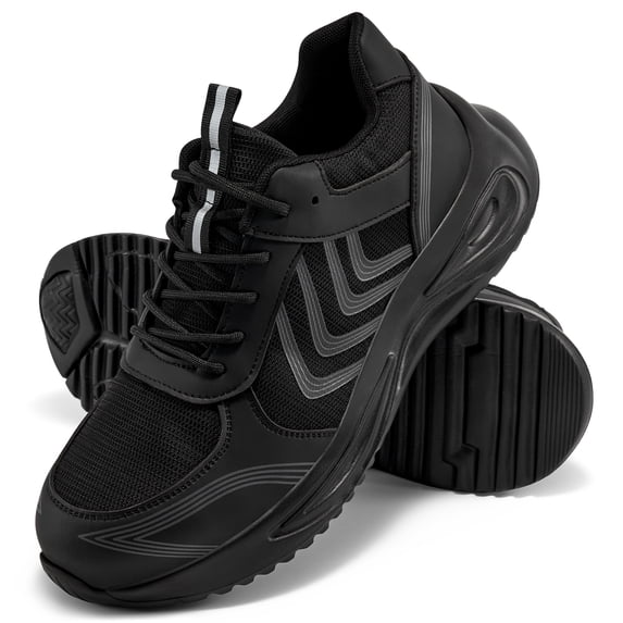 Ablanczoom Steel Toe Safety Boots Mens Shoes: Slip Resistant Construction Men Work Safety Sneakers Anti-puncture Security