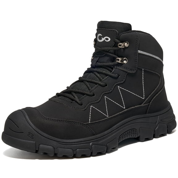 Ablanczoom Steel Toe Safety Boots for Mens: Slip Resistant Waterproof Construction Men Work Safety Shoes Anti-puncture Security