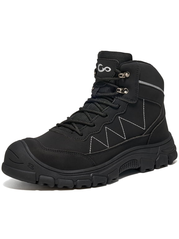 Steel Toe Safety Boots for Mens: Slip Resistant Construction Men Work Safety Shoes Anti-puncture Security