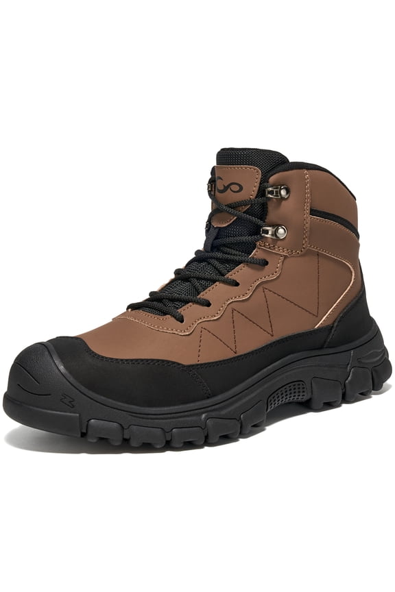 Steel Toe Safety Boots for Mens: Slip Resistant Waterproof Construction Men Work Safety Shoes Anti-puncture Security