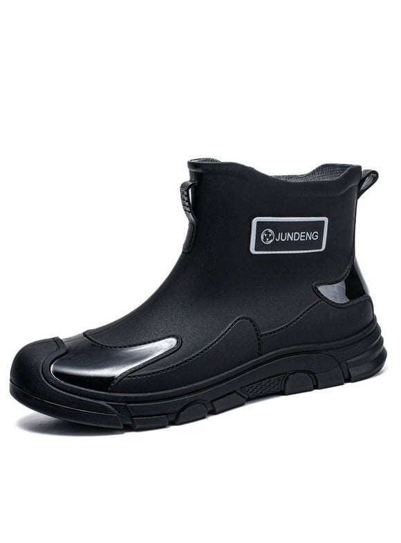 Women Rain Boots: Waterproof Chelsea Boots Anti-Slip Outdoor Work Ankle Booties Garden Shoes