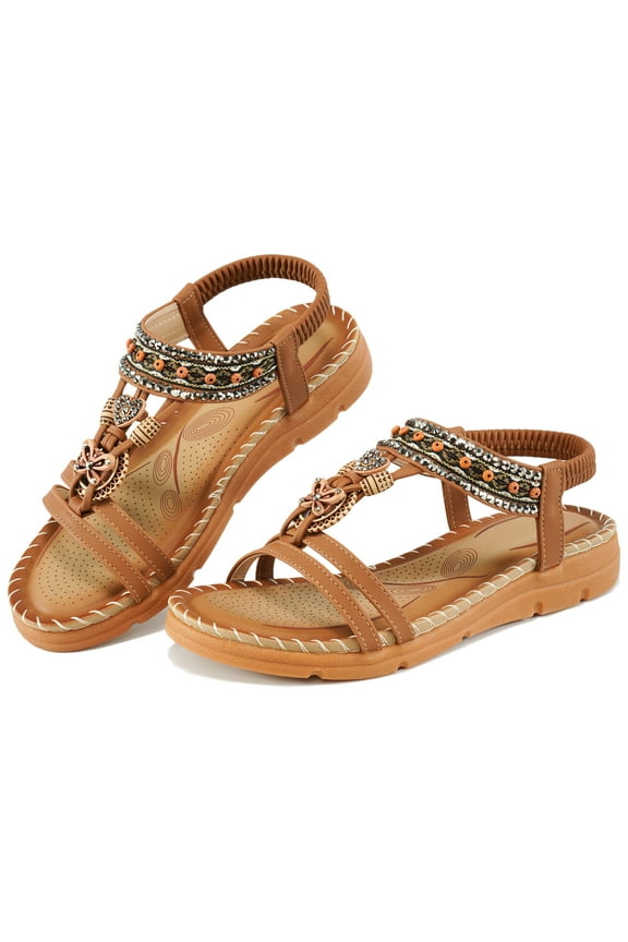 Women Sandals Dressy Summer Sandals for Women Shoes Open Toe Rhinestone,Size 5