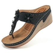 Ablanczoom Women Sandals - Massage Function Platform & Wedge Sandals for Women Shoes