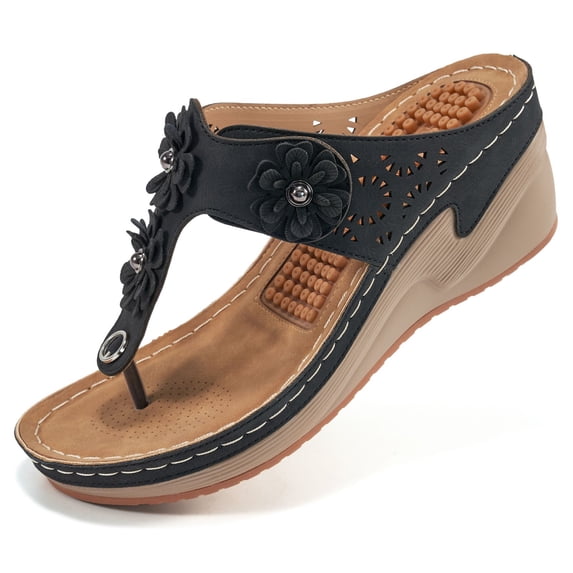 Ablanczoom Women Sandals - Massage Function Platform & Wedge Sandals for Women Shoes