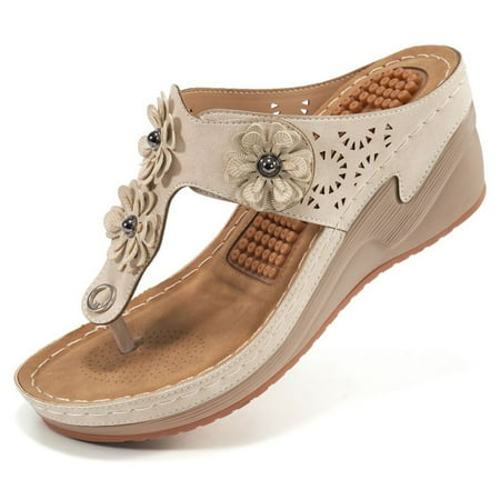 Ablanczoom Women Sandals - Massage Function Platform & Wedge Sandals for Women Shoes
