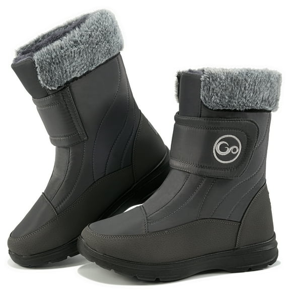 Ablanczoom Women Snow Boots Winter Slip On Mid Calf Boots for Women Waterproof Comfortable Outdoor Shoes,6