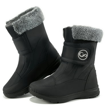 Ablanczoom Women Snow Boots Winter Slip On Mid Calf Boots for Women Waterproof Comfortable Outdoor Shoes,8