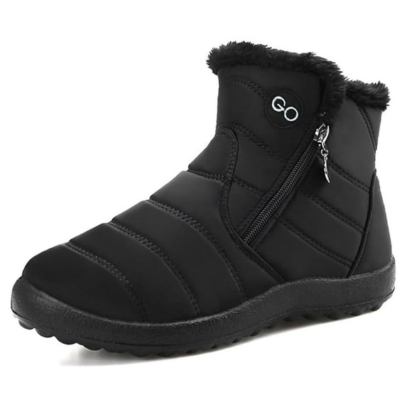Ablanczoom Women Snow Boots Winter Slip On Mid Calf Boots for Women Waterproof Comfortable Outdoor Shoes