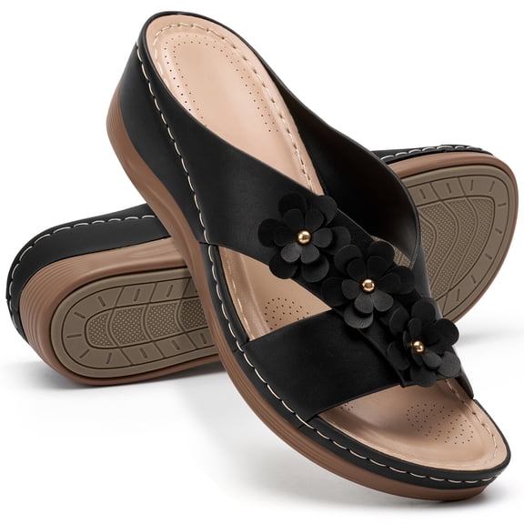 Ablanczoom Womens Casual Thick-Soled Summer Non-Slip Wedge Sandals