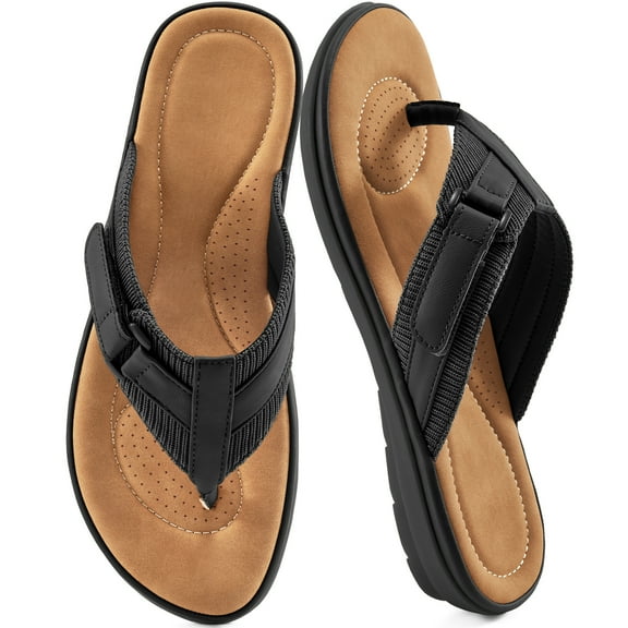 Ablanczoom Womens Sandals: Arch Support Flip Flops for Women Slides Shoes