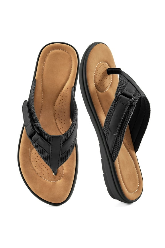 Womens Sandals: Arch Support Flip Flops for Women Slides Shoes