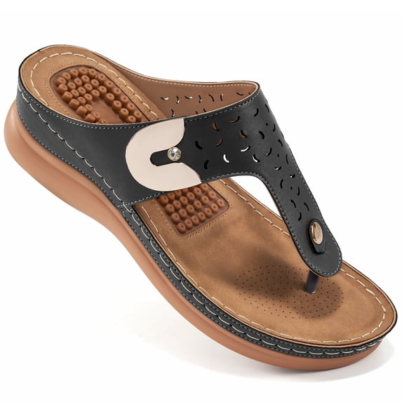 Ablanczoom Womens Sandals Flip Flops Platform & Wedge Sandals for Women Slides Shoes