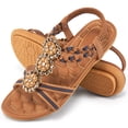 thumbnail image 1 of Ablanczoom Womens Sandals: Rhinestone Flower Comfortable Summer Flat Sandals for Women Beach Shoes, 1 of 7