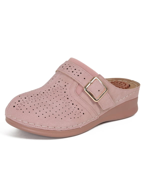 Clogs for Women Mules Shoes: Comfortable Wedge Platform Shoes Womens Slides Sandals
