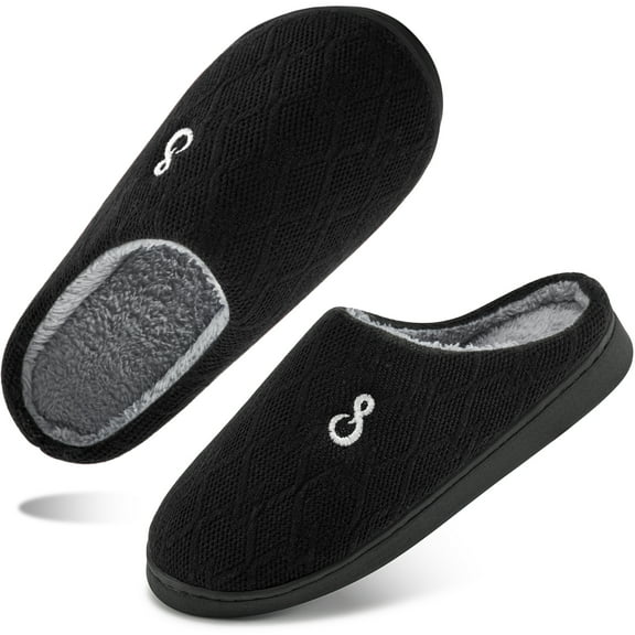 Ablanczoom Womens Slippers: House Shoes Memory Foam Non-Slip Fuzzy Faux Fur Indoor Outdoor Winter Slippers for Women