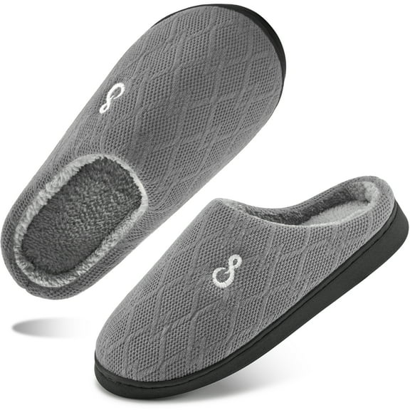 Ablanczoom Womens Slippers: House Shoes Memory Foam Non-Slip Fuzzy Faux Fur Indoor Outdoor Winter Slippers for Women