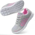 thumbnail image 1 of Ablanczoom Womens Sneakers Breathable Mesh lightweight Lace-up Woman Running Athletic Tennis Walking Shoes, 1 of 7