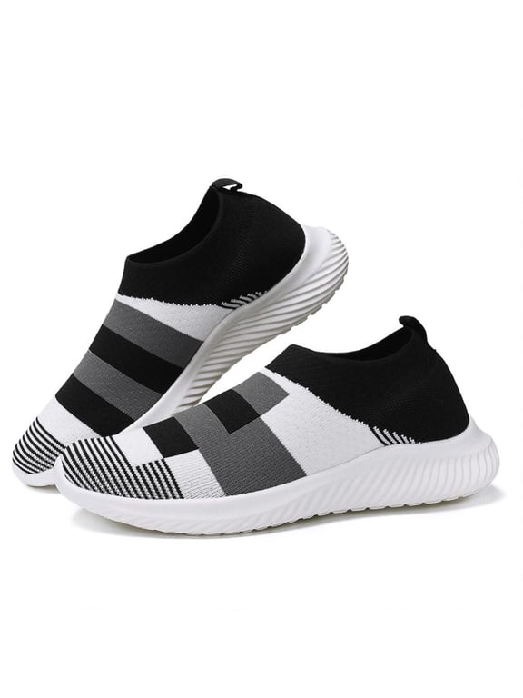 Womens Sneakers Running Shoes Slip-on Fitness Sports Walking Tennis Flats