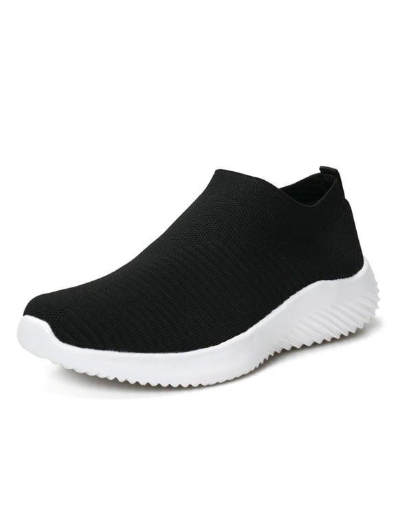 Womens Sneakers Running Shoes Slip-on Fitness Sports Walking Tennis Flats