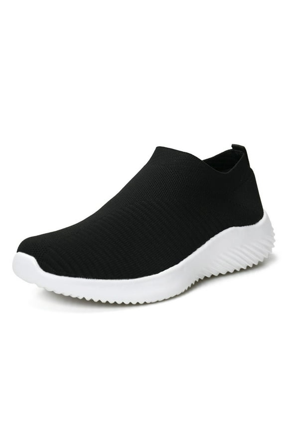 Womens Sneakers Running Shoes Slip-on Fitness Sports Walking Tennis Flats