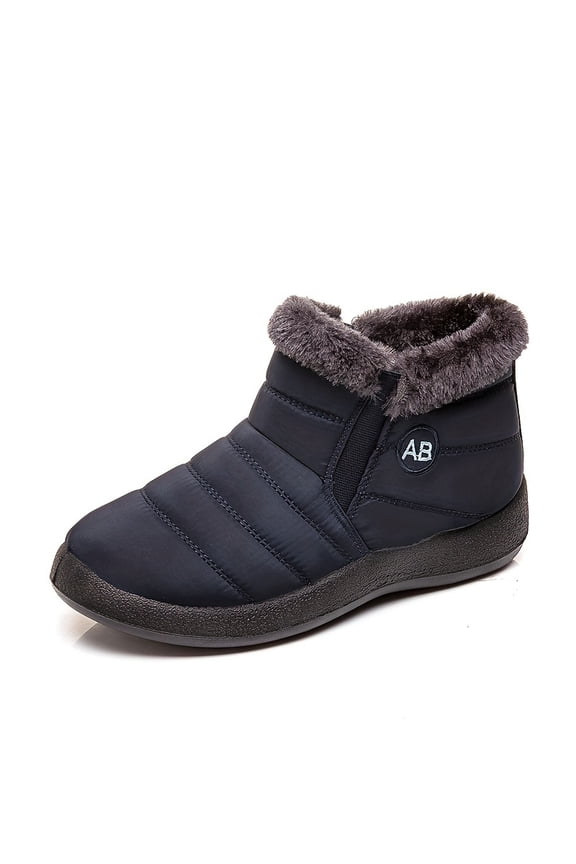 Womens Snow Boots: No-slip Warm Fur Winter Woman Ankle Booties