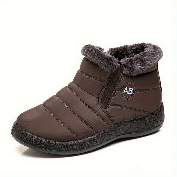 Ablanczoom Womens Snow Boots: No-slip Warm Fur Winter Woman Ankle Booties