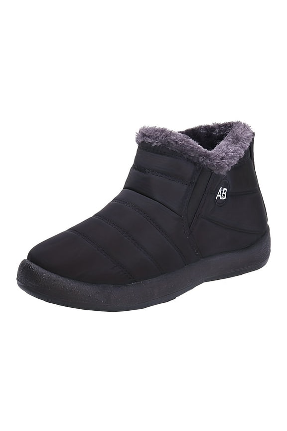 Womens Snow Boots: No-slip Warm Fur Winter Woman Ankle Booties