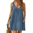 thumbnail image 1 of Ablanczoom Womens Summer Dress Swim Suit Cover Up V Neck Sleeveless Dress with Pockets, 1 of 6