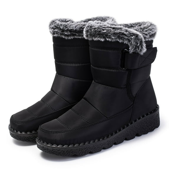 Ablanczoom Snow Boots Women: Winter Shoes Woman Ankle Outdoors Booties with Warm Faux Fur