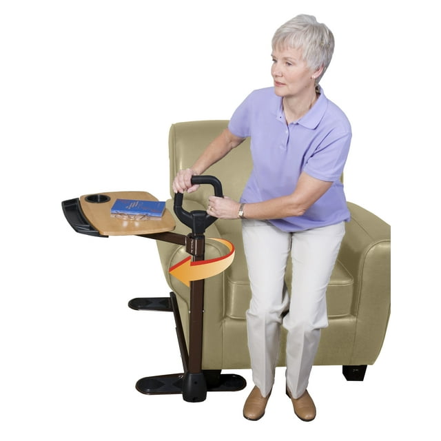 Able Life Able Tray Table, Adjustable Swivel TV Tray and Laptop Table with Stand Assist for Seniors