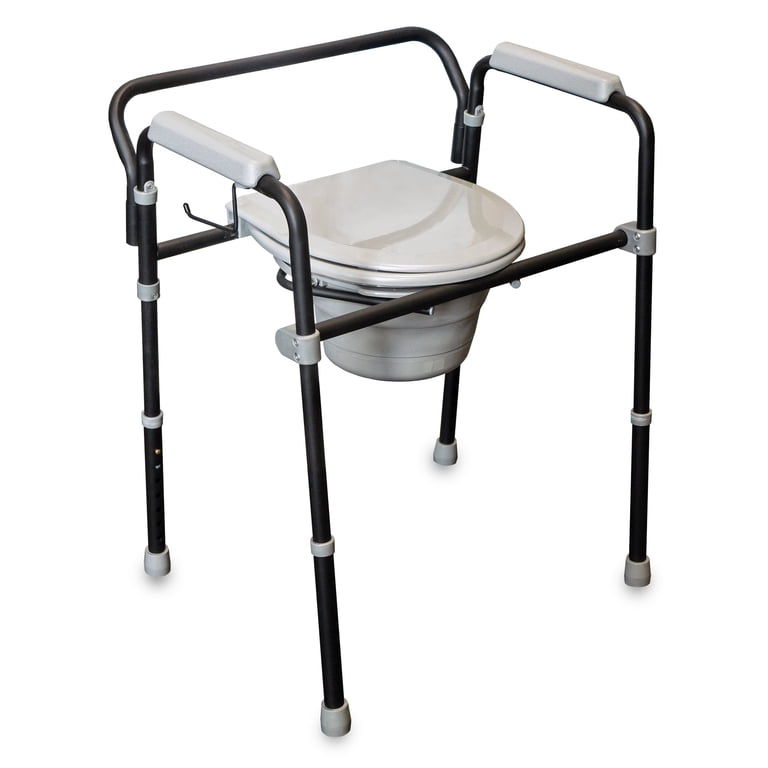 Able Life Bedside Commode, Extra Wide 3-in-1 Toilet Safety Rail