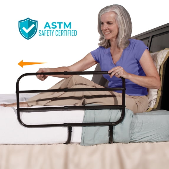 Extendable Railing Able Life Bedside Extend-A-Rail, Adjustable Senior Bed Safety Railing ...