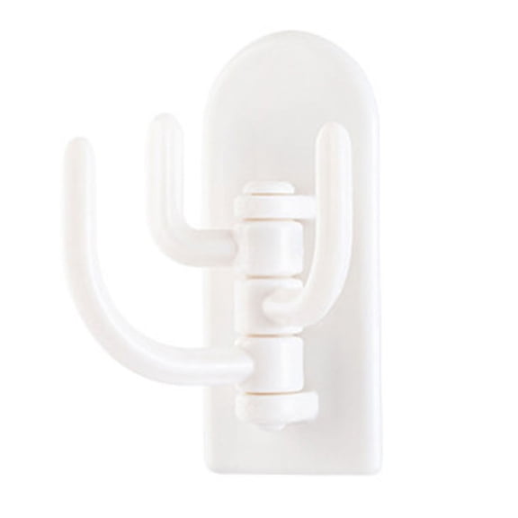Able Over Door Hooks ABS Material Functional Plastic Rotatable Non Slip Space Saving for Kitchen Bathroom Closet Storage White