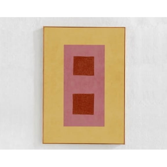 Able Poster Abstract Modern Art For Living Room Decor. Yellow And Pink Geometric Abstract Poster Art Poster, Poster Only