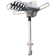 Able Signal 150 Miles HDTV Antenna Amplified HD Digital Outdoor with Motorized 360 Degree Rotation, UHF/VHF/FM Radio with Infrared Remote Control with telescoping pole