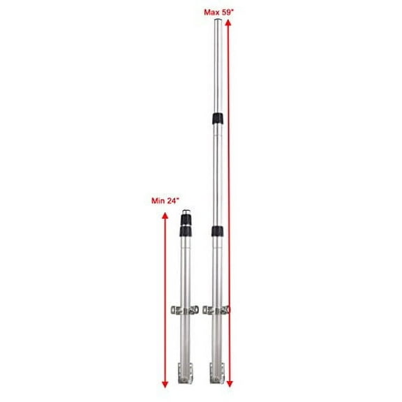 Able Signal Able Signal Telescope Telescoping Antenna Mast Mount 59" Length 1.1" Diameter Fits Wa2608 Antenna