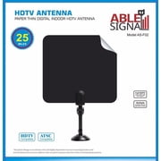 Able Signal Thin Flat Digital TV Antenna Indoor HDTV 4K HD 1080P Reversible White & Black 25 Miles Range