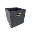 thumbnail image 1 of AbleHome 6 pack Fabric Storage Bins Box Organizer Cube Basket Container 10.5"x10.5"x11" Dary Gray w/Metal Handle, 1 of 3