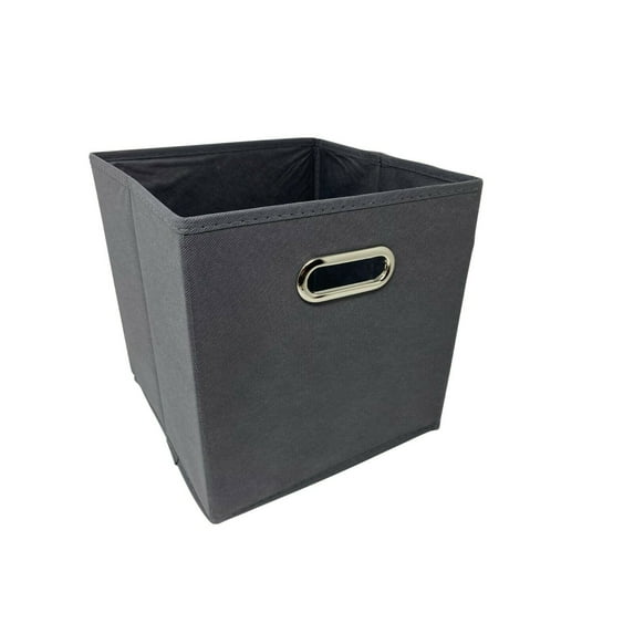 AbleHome 6 pack Fabric Storage Bins Box Organizer Cube Basket Container 10.5"x10.5"x11" Dary Gray w/Metal Handle
