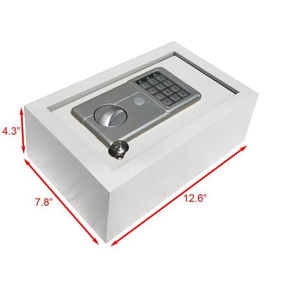 AbleHome Electronic Drawer Safe Security Box Cash Jewelry White