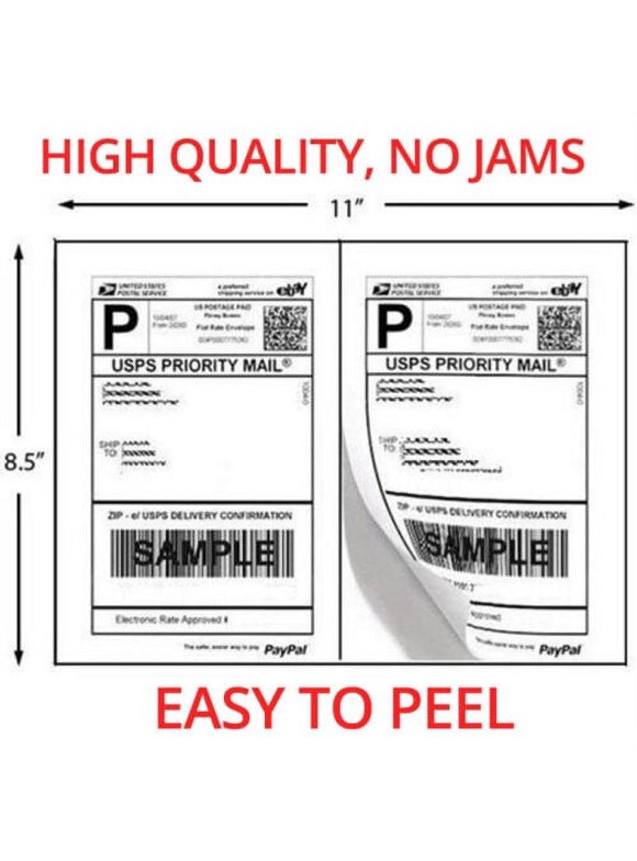 200-4000 Shipping Labels 8.5 x 5.5 Half Sheets Blank Self Adhesive 2 Per Sheet 200-4000 Shipping Labels 8.5 x 5.5 Half Sheets Blank Self Adhesive 2 Per Sheet