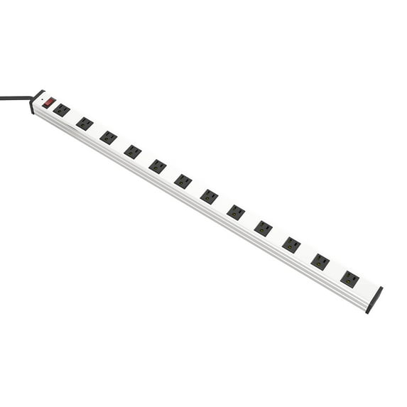 AblePower 12 Outlet Power Strip Metal Surge Protector Aluminum 300J AC15A 125V 1875W