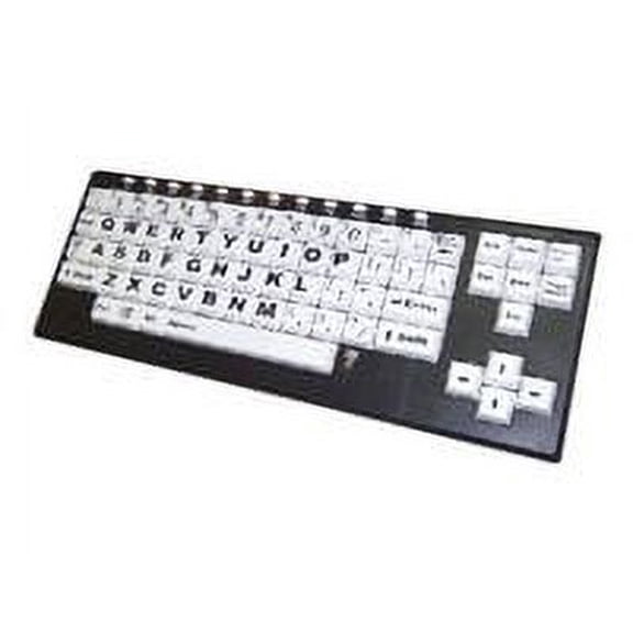 Ablenet VisionBoard Large Key Keyboard Wireless, Black Print on 1-in/2.5-cm White Keys - Wireless Connectivity - USB Interface - Compatible with Computer (Mac, Windows) - Black, White