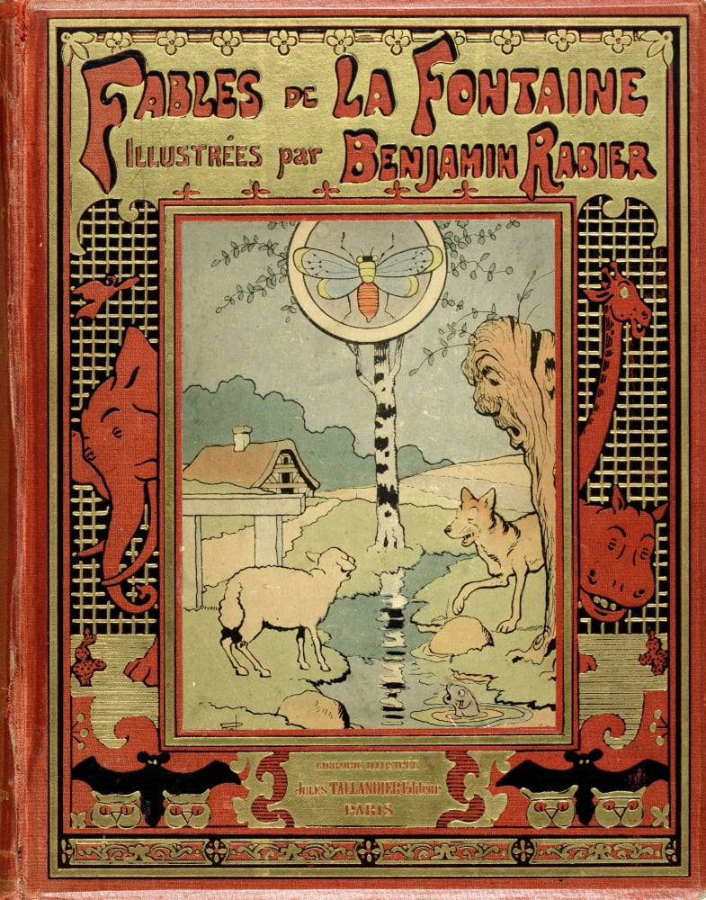 Ables De La Fontaine (La FontaineS Fables) Illustrated By Benjamin Rabier Editions Tallandier 1908 Canvas Art - (24 x 36)