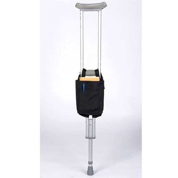 Ableware 703290001 Black Vinyl Crutch Bag, 8-1/2 Length, 8 Width, 2 height