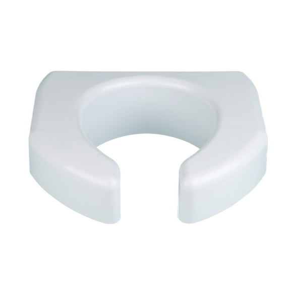 Ableware Basic White Plastic Raised Toilet Seat 3" Height Up to 350 lbs