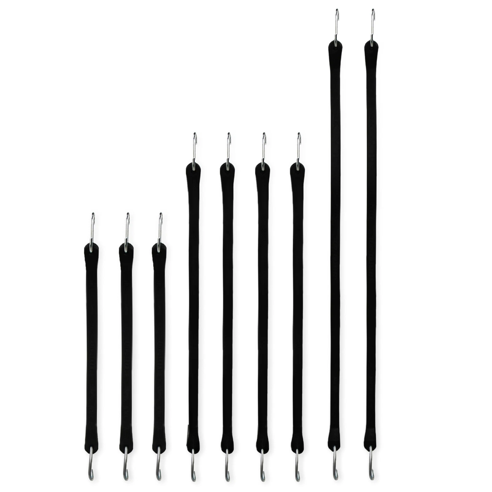 Abn | Edpm Assorted Bungee Cords With Hooks 9Pk Heavy Duty Bungee Cords Set