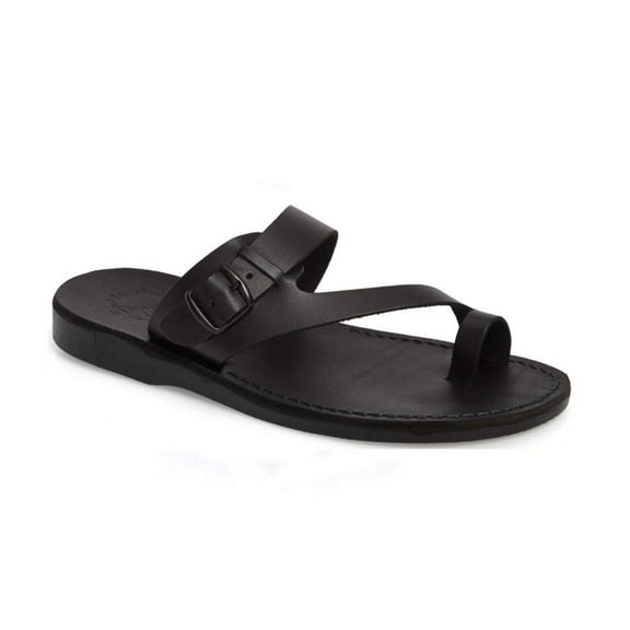 Abner - Leather Metal Buckle Sandal - Mens Sandals