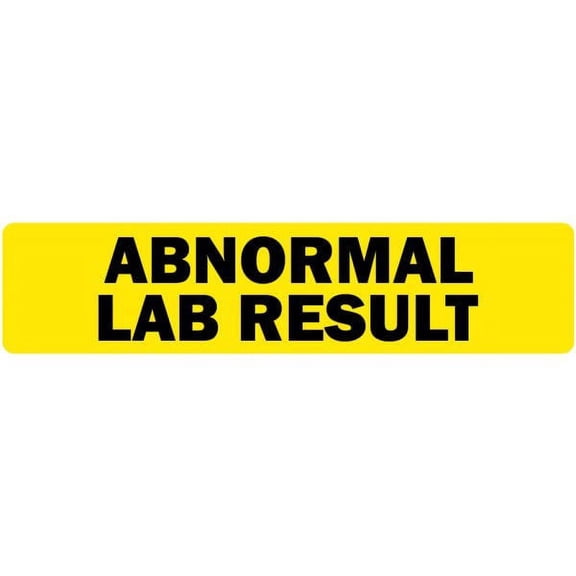 Abnormal Lab Results Medical Labels